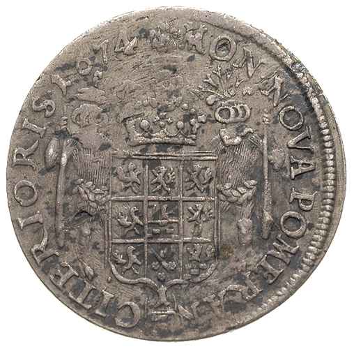 Karol XI 1660-1697, 1/3 talara 1674, Szczecin, A