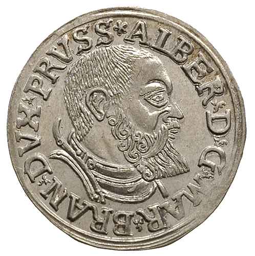 Albrecht Hohenzollern 1525-1568, trojak 1540, Królewiec, Iger Pr.40.1.b (R), Bahr. 1171, piękny egzemplarz, ładna patyna