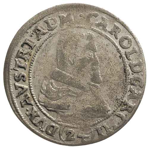 Karol Austriacki 1608-1624, 24 krajcary bez daty, Nysa, F.u.S. -, Ejzenhart VI.4 (R2) -podobny, ładne lustro mennicze, patyna