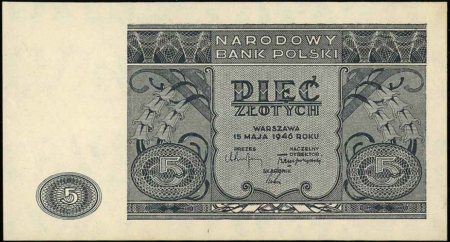zestaw 1, 2, 5 i 10 złotych 15.05.1946, Miłczak 