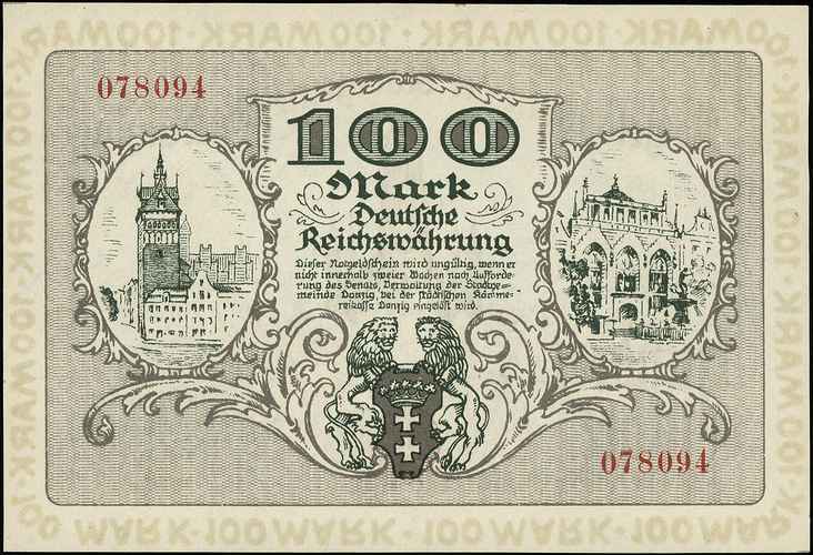 100 marek 31.10.1922, Miłczak G1, Ros. 792, wyśm