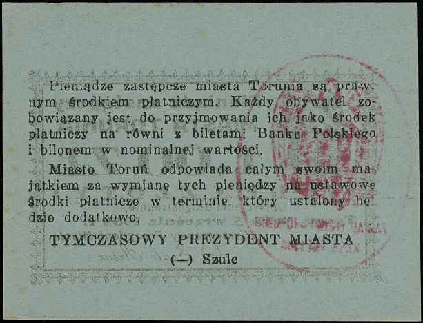 Toruń, 1 i 5 złotych 5.09.1939, Jabł. 4266 i 4267, razem 2 sztuki, bardzo rzadkie i wyśmienicie zachowane