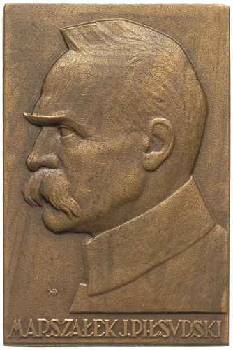 Marszałek Józef Piłsudski, -plakieta mennicy war