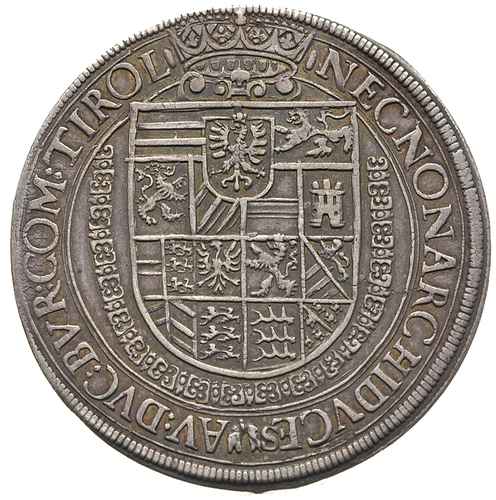 Rudolf II 1576-1612, talar 1609, srebro 28.40 g, Dav. 3006, Vogl. 96/XII, M-T 382, patyna