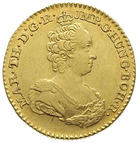 Maria Teresa 1740-1780, podwójny suweren d’or 1766, Bruksela, złoto 11.07 g, Delm. 216, Fr. 134, wyjątkowo pięknie zachowany, nie spotykany w tym stanie zachowania