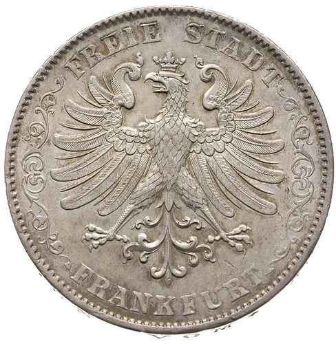 Frankfurt- miasto, dwutalar 1846, srebro 37.13 g, Thun 131, AKS 2, Kahnt 182, Dav. 641, ładnie zachowany