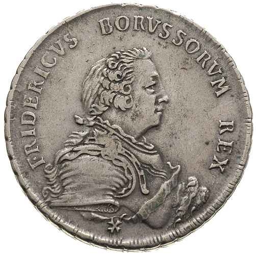 Prusy, Fryderyk II 1740-1786, talar 1750 / A, Berlin, srebro 22.69 g, Olding 9.c2, v. Schr. 173, Dav. 2582