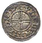 Knut 1016-1035, denar, Aw: Popiersie w czepcu z 