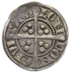 Edward III 1327-1377, denar z lat 1327-1335, Londyn, Aw: Popiersie króla na wprost, Rw: Długi krzy..