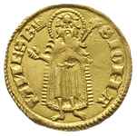 Ludwik Węgierski 1342-1382, goldgulden (floren) 1342-1353, Aw: Lilia, wokoło + LODOV - ICI REX, Rw..