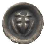 brakteat 1307-1317, Tarcza zakonna, powyżej trój