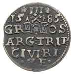 trojak 1585, Ryga, Iger R.85.1.k (R), Gerbaszews