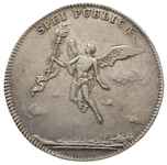 2/3 talara (gulden zaślubinowy) 1747, Drezno, Kahnt 657, Merseb. 1882, moneta wybita z okazji zaśl..