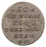 10 groszy miedzianych, 1790, Warszawa, Plage 235