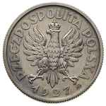 2 złote 1927, Warszawa, Głowa kobiety z kłosami, na rewersie wypukły napis PRÓBA, srebro 10.14 g, ..
