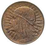 1 złoty 1932, Głowa kobiety, na rewersie wypukły napis PRÓBA, brąz 3.20 g, Parchimowicz P-131.b, n..