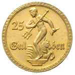 25 guldenów 1930, Berlin, Posąg Neptuna, złoto 7,99 g, Parchimowicz 71, ładny stan zachowania, rza..