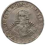 Krystyna 1637-1654, talar 1642, Szczecin, Aw: Popiersie i napis, Rw: Tarcza herbowa i napis, 28.79..