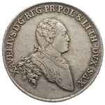 talar 1764, Drezno, Aw: Popiersie w prawo, Rw: Tarcza herbowa, 27.90 g, Schnee 1055, Dav. 2678, ła..