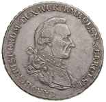 Karol Krystian Erdmann 1744-1792, talar 1785, Wrocław, Aw: Popiersie w prawo i napis wokoło, Rw: T..