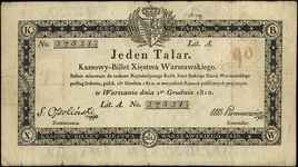 1 talar 1.12.1810, podpis S. Ossoliński, numerac