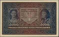 5.000 marek polskich 7.02.1920, II Serja H, Miłczak 31a, Lucow 416 (R3), piękne