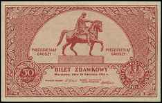 50 groszy 28.04.1924, Miłczak 46, Lucow 703 (R2), pięknie zachowane