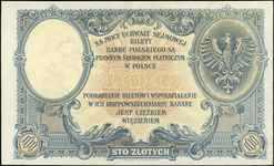 100 złotych 28.02.1919, seria B, Miłczak 53, Lucow 588 (R2), rzadki w tym stanie zachowania