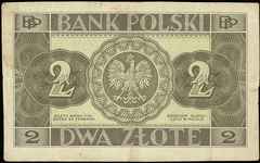 2 złote 26.02.1936, bez oznaczenia serii i numeracji, Miłczak 75b, Lucow nie notuje tej odmiany