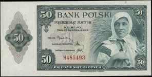 50 złotych 20.08.1939, seria H, Miłczak 88a, Luc