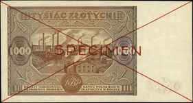 1.000 złotych 15.01.1946, seria B 1234567, B 890