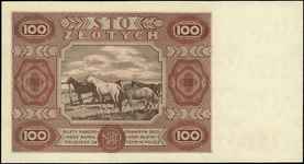 100 złotych 1.07.1947, seria A, Miłczak 131a, Lu