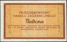 Marynarskie Bony Towarowe Przedsiębiorstwa Handlu Zagranicznego \Baltona, 1 dolar 1.07.1973