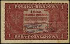 1 marka polska 23.08.1919, I serja GJ, ze stempl