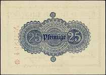 Mikołów /Nikolai/, 25 (4 szt.) i 50 (4 szt.) fenigów, emisje 25.07.1918 i 15.12.1918, Grabowski N4..