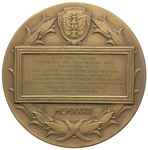 100-Lecie Banku Polskiego, -medal autorstwa J. Aumillera 1928 r., Aw: Dwa popiersia w prawo i napi..
