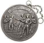 medal śrubowy niesygnowany (medalier Abraham Remshard z Augsburga) na wypędzenie protestantów z Sa..