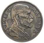 Tomasz Garrique Masaryk -medal autorstwa O. Spanela 1935 r., Aw: Popiersie w prawo i napis w otoku..