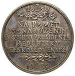 Tomasz Garrique Masaryk -medal autorstwa O. Spanela 1935 r., Aw: Popiersie w prawo i napis w otoku..