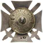odznaka pamiątkowa 28 Pułku Strzelców Kaniowskich Łódź, jednoczęściowa, żołnierska, srebro 42.5 x ..