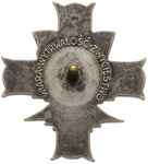 odznaka pamiątkowa 3 Dywizji Strzelców Karpackich, srebro 43.0 x 39.5 mm, na stronie odwrotnej dew..