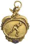żeton nagrodowy za bieg na łyżwach dla C H Poleżajewa, Harbin, 1926 r., złoto niskiej próby 16.58 ..