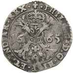 Filip IV 1621-1665, patagon 1665, Flandria, srebro 26.40 g, Delm. 297, Dav. 4464, patyna