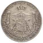 Hohenzollern-Sigmaringen, Karol 1831-1848, dwutalar 1844, srebro 36.95 g, Thun 207, AKS 9, Kahnt 2..