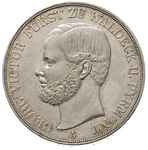 Waldeck, Jerzy Wiktor 1852-1893, dwutalar 1856, srebro 37.07 g, Thun 409, AKS 44, Kahnt 552, Dav. ..