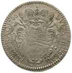 talar 1766 / D-M?, srebro 28.63 g, Dav. 1639, ładnie zachowany, ale justowany na rewersie