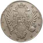 rubel 1734, Kadaszewskij Dwor, srebro 25.22 g, Diakov 25, Bitkin 99 (R), wyczyszczony, wada blachy