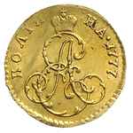 połtina 1777, Petersburg, złoto 0.72 g, Diakov 3