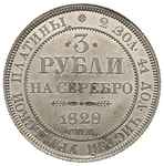 3 ruble 1828 / СПБ, Petersburg, platyna 10.32 g, Bitkin 73 (R1), wybite stemplem lustrzanym, ale l..