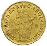 Karol III (VI) 1711-1740, dukat 1723 / K-B, Krzemnica, złoto 3.48 g, Huszar 1585, piękny egzemplar..